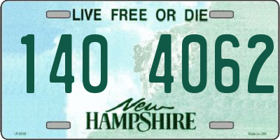 NH license plate 1404062