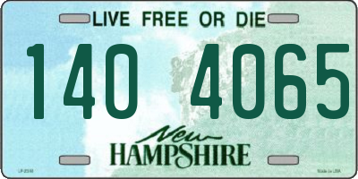 NH license plate 1404065