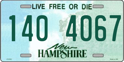 NH license plate 1404067