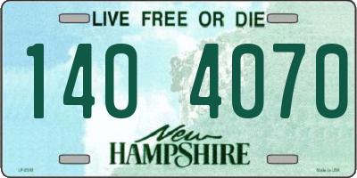 NH license plate 1404070