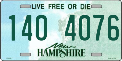 NH license plate 1404076