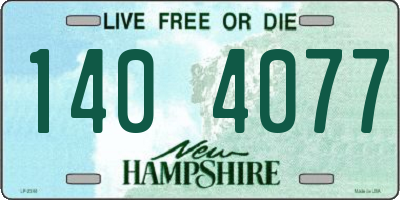 NH license plate 1404077