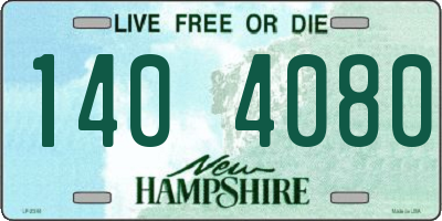 NH license plate 1404080