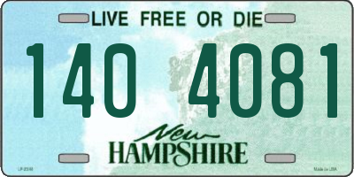 NH license plate 1404081