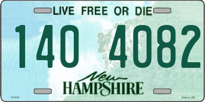 NH license plate 1404082