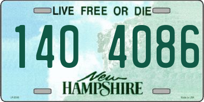 NH license plate 1404086