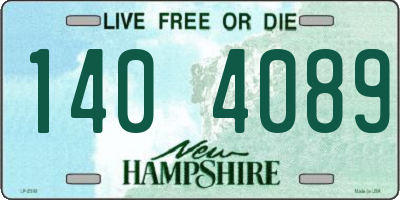NH license plate 1404089