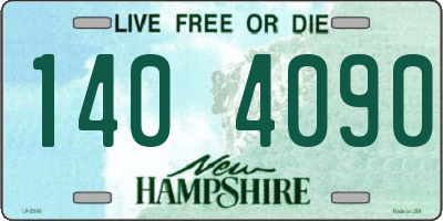NH license plate 1404090