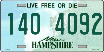 NH license plate 1404092
