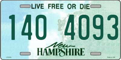 NH license plate 1404093