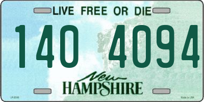 NH license plate 1404094