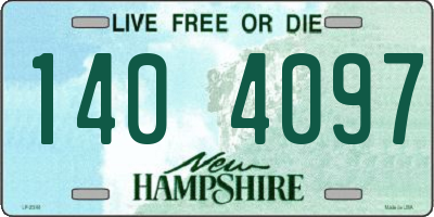 NH license plate 1404097