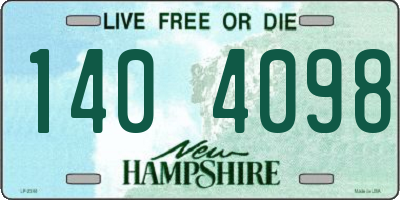 NH license plate 1404098