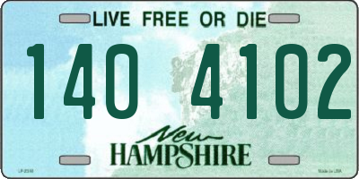 NH license plate 1404102