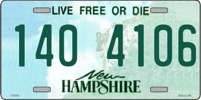 NH license plate 1404106