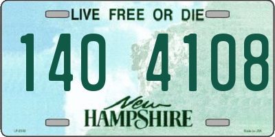 NH license plate 1404108