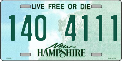 NH license plate 1404111