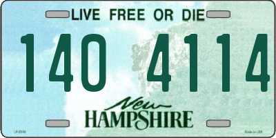NH license plate 1404114