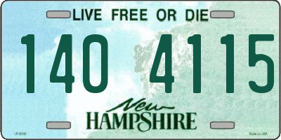 NH license plate 1404115