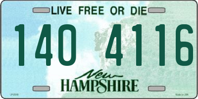 NH license plate 1404116
