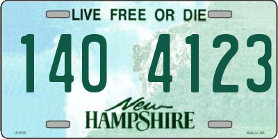 NH license plate 1404123
