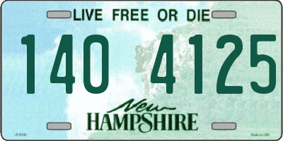 NH license plate 1404125