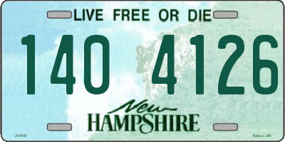 NH license plate 1404126