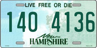 NH license plate 1404136