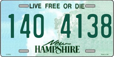 NH license plate 1404138