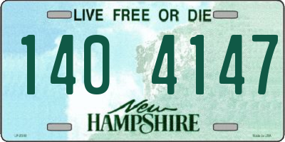 NH license plate 1404147