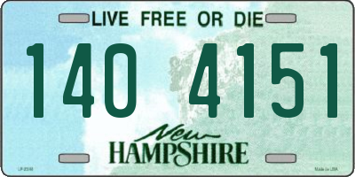 NH license plate 1404151