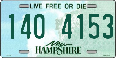 NH license plate 1404153
