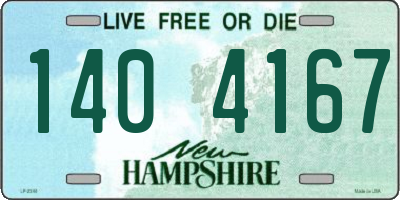 NH license plate 1404167