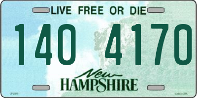 NH license plate 1404170