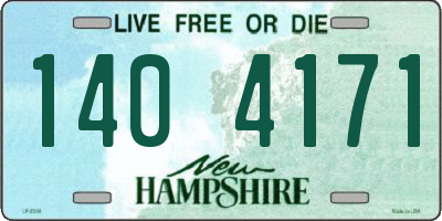 NH license plate 1404171