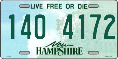 NH license plate 1404172