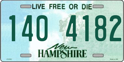 NH license plate 1404182