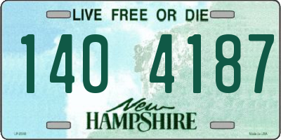 NH license plate 1404187