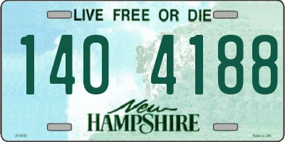 NH license plate 1404188