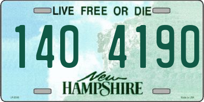 NH license plate 1404190