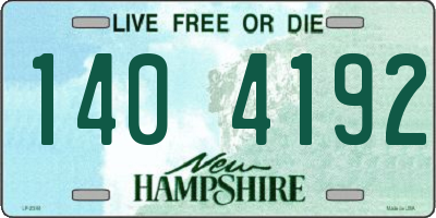 NH license plate 1404192