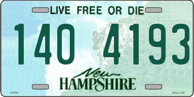 NH license plate 1404193