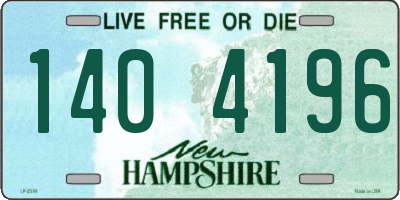 NH license plate 1404196