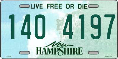 NH license plate 1404197