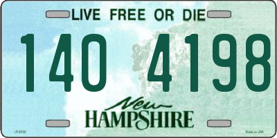 NH license plate 1404198