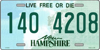 NH license plate 1404208