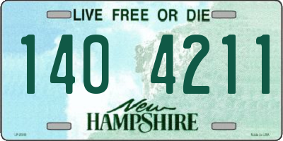 NH license plate 1404211