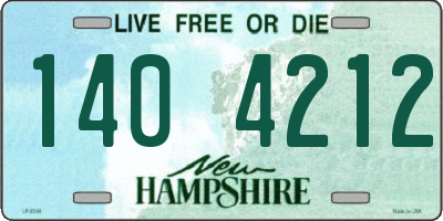 NH license plate 1404212