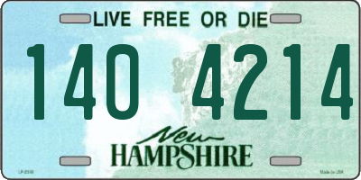 NH license plate 1404214