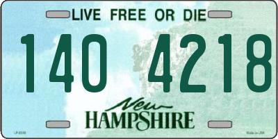 NH license plate 1404218